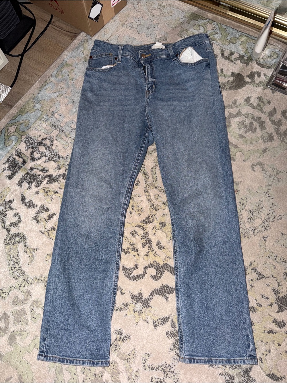 Classic Blue Denim Jeans - Casual Straight Fit
